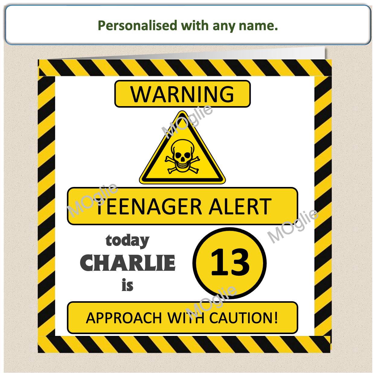 Personalised 13th Birthday Teenager Card