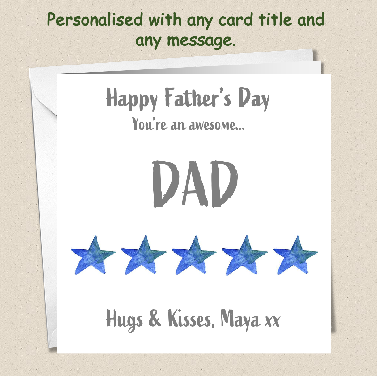 Personalised Father's Day Awesome Daddy Card | MOglie