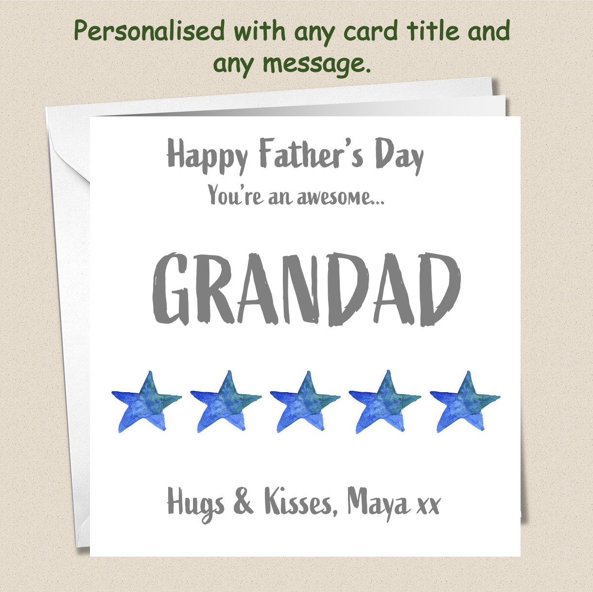 Personalised Father's Day Awesome Daddy Card