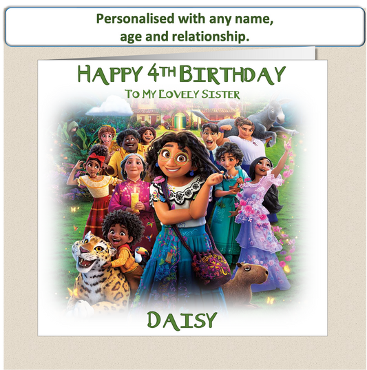 Personalised Encanto Birthday Card - Enc2