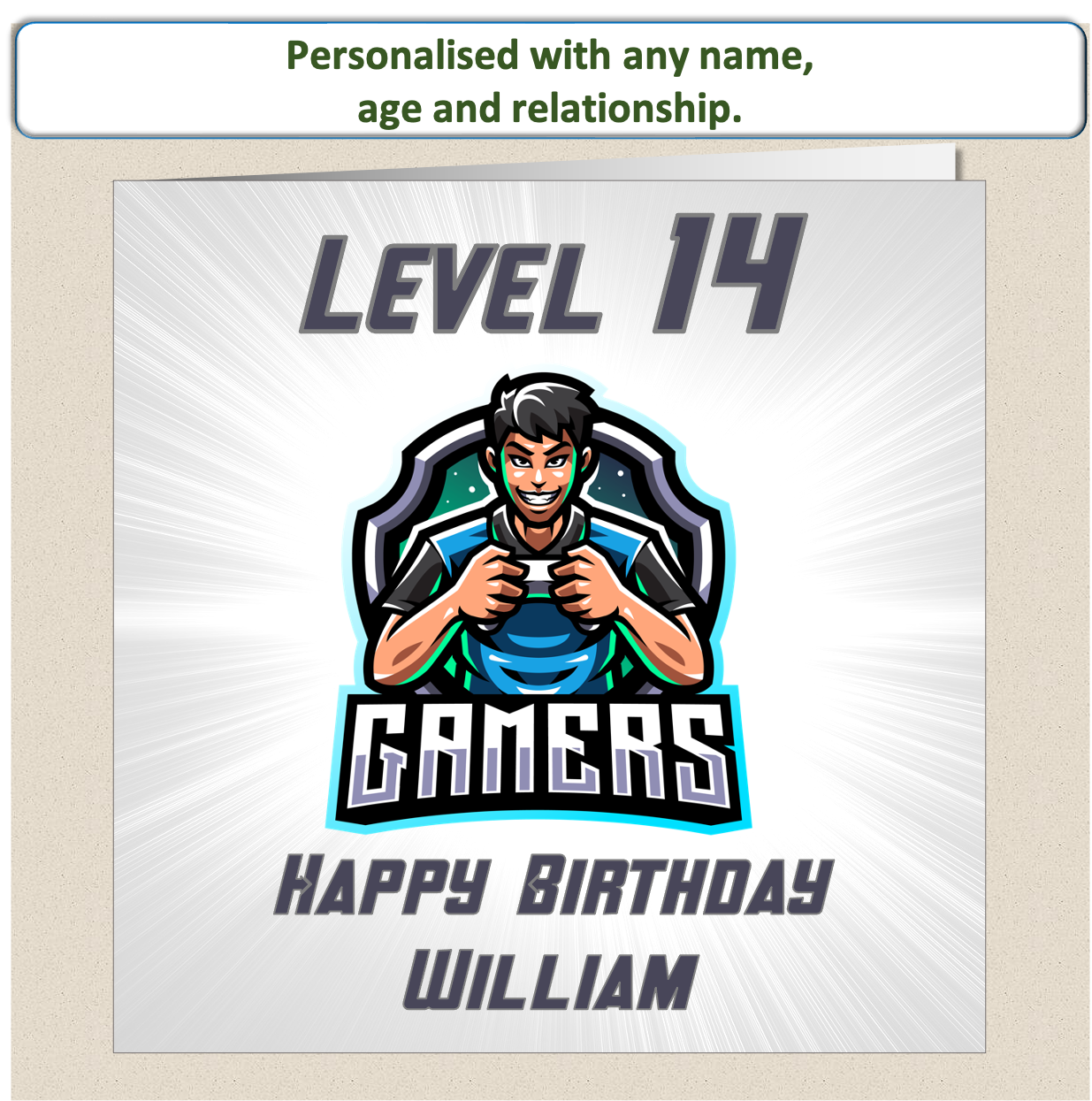 Personalised Teenager Gamer Gaming Birthday Card