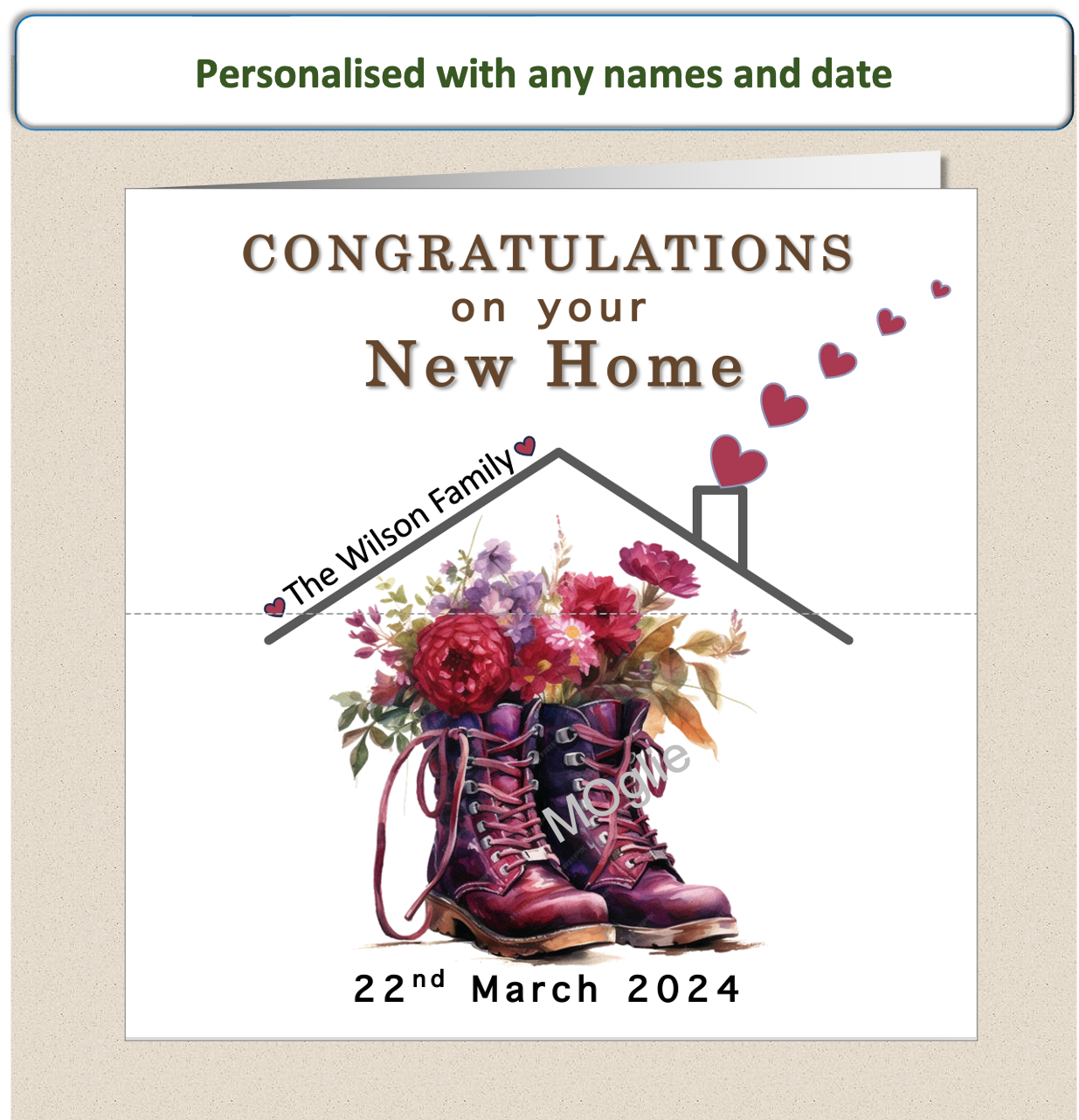 Personalised Congratulations On Your New Home Card