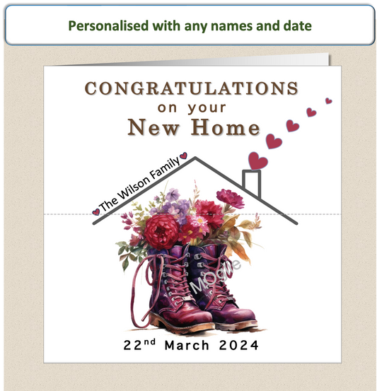 Personalised Congratulations On Your New Home Card