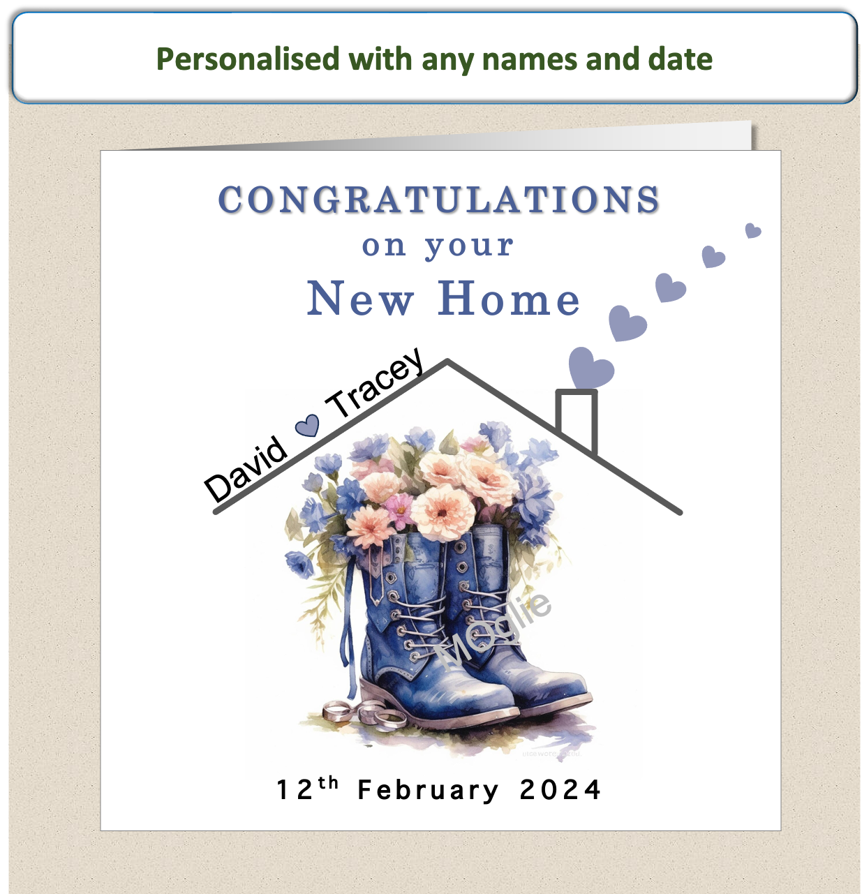 Personalised Congratulations On Your New Home House Card