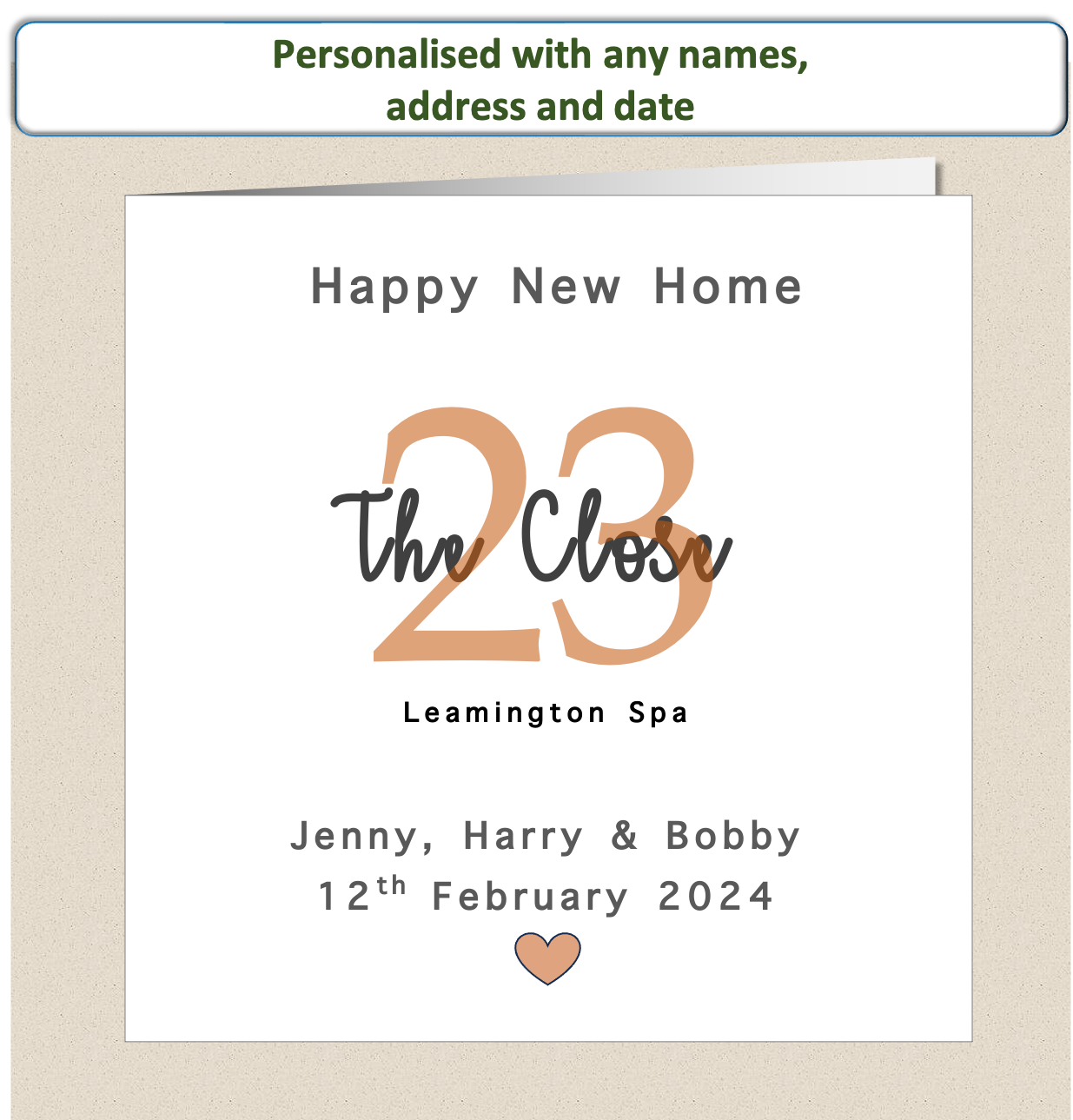 Personalised Congratulations On Your New Home House Card