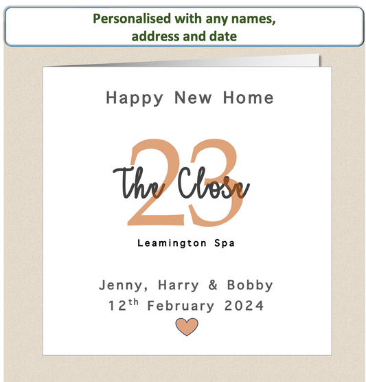 Personalised Congratulations On Your New Home House Card