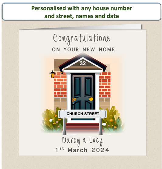 Personalised Congratulations On Your New Home Card