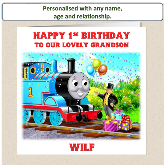 Personalised Thomas the Tank Engine Birthday Card - TTT2