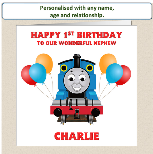 Personalised Thomas the Tank Engine Birthday Card - TTT3