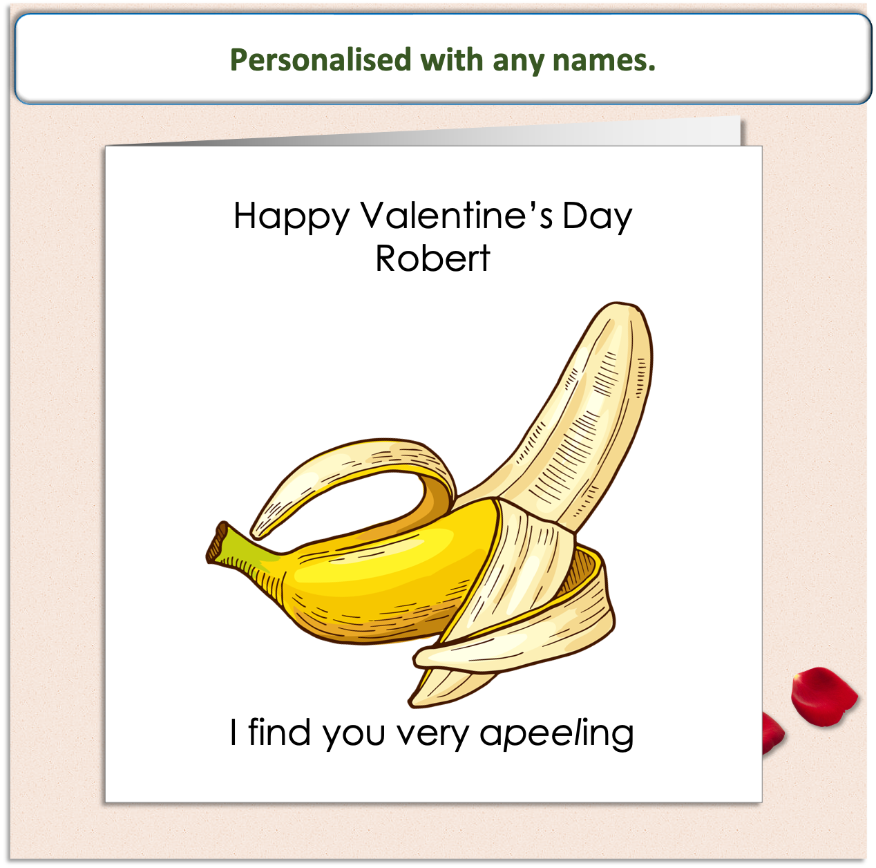 Personalised I Find You Apeeling Valentine Card