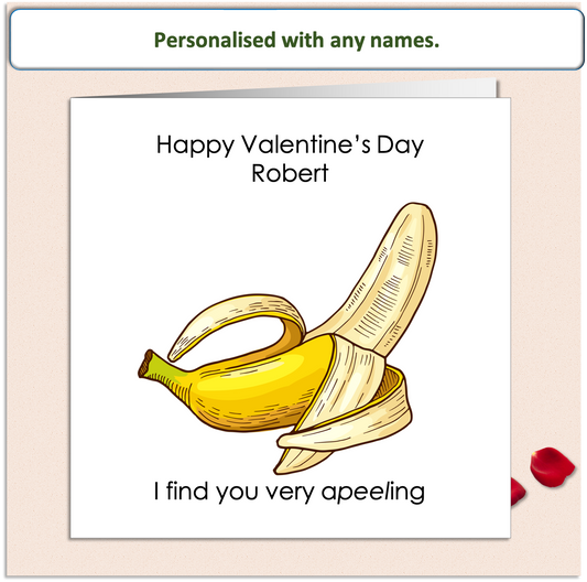 Personalised I Find You Apeeling Valentine Card