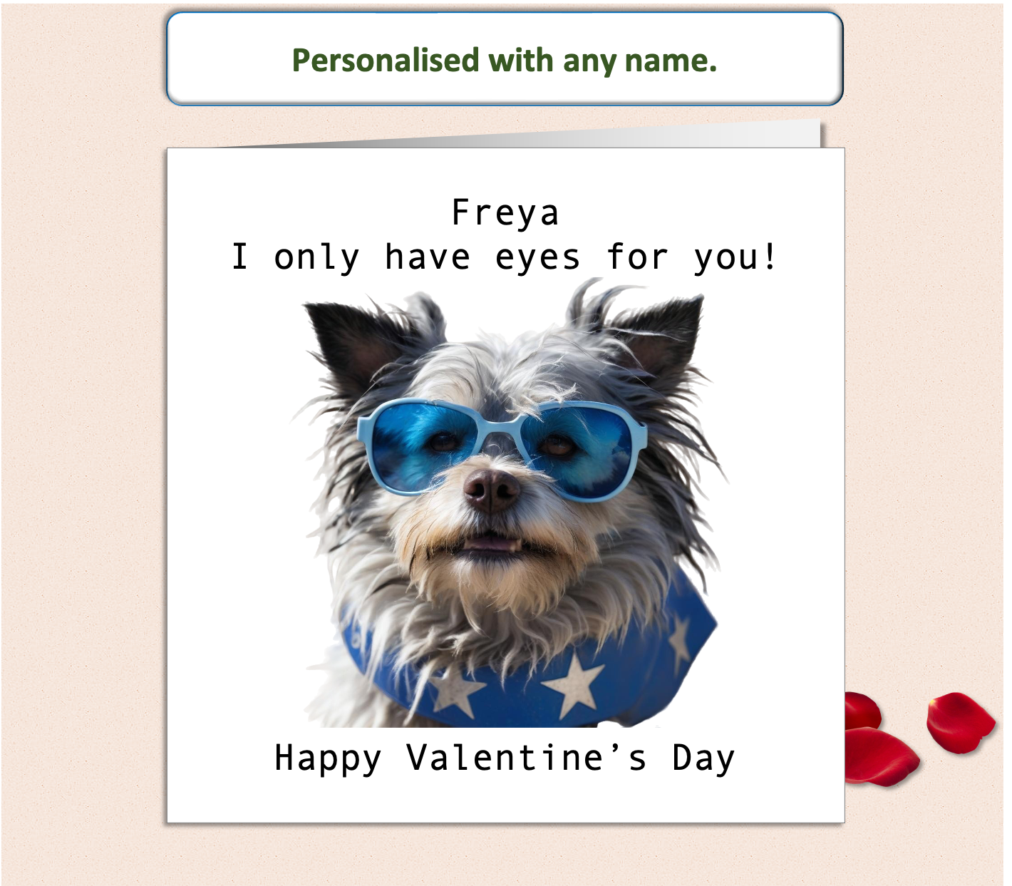 Personalised I Only Have Eyes For You Valentine Card